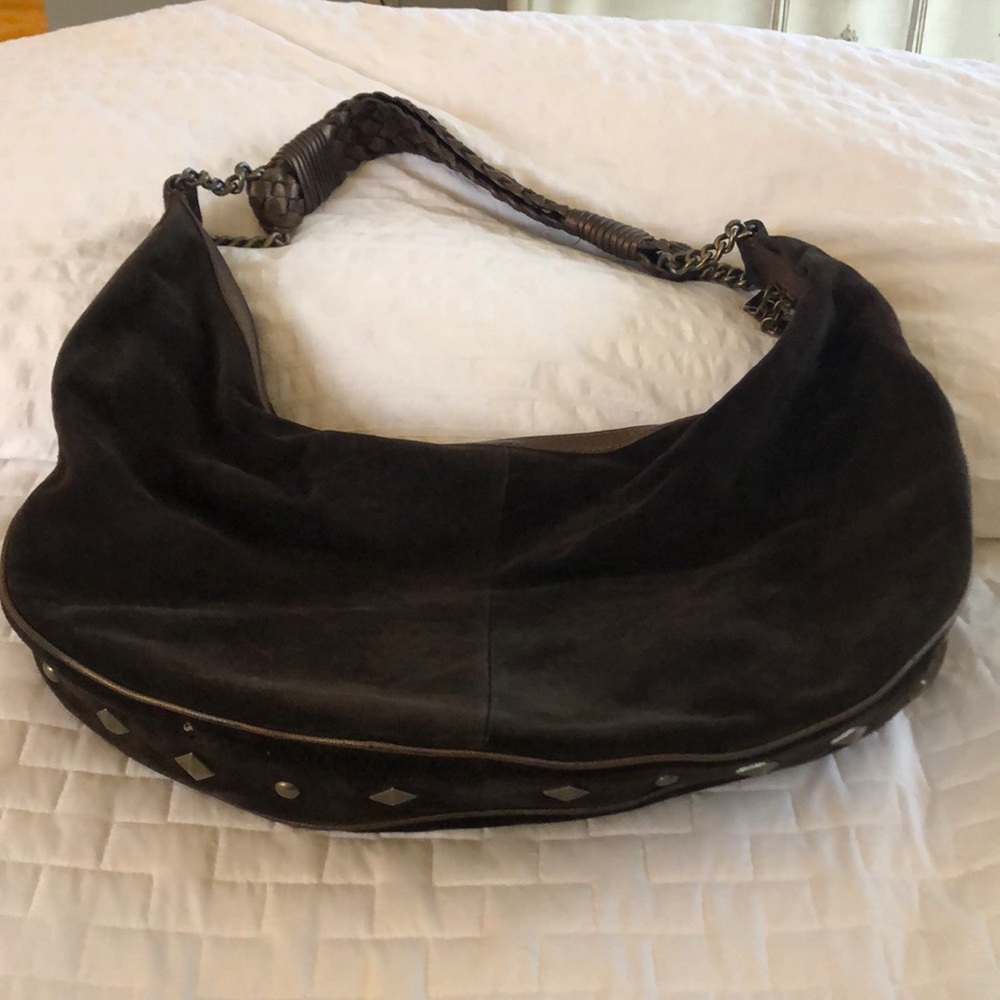 Donald J Pliner suede shoulder bag